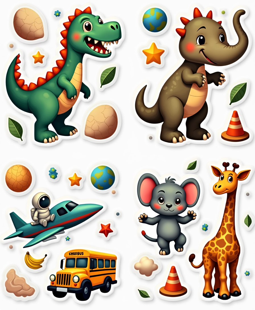 Kids Stickers - Sheet v13